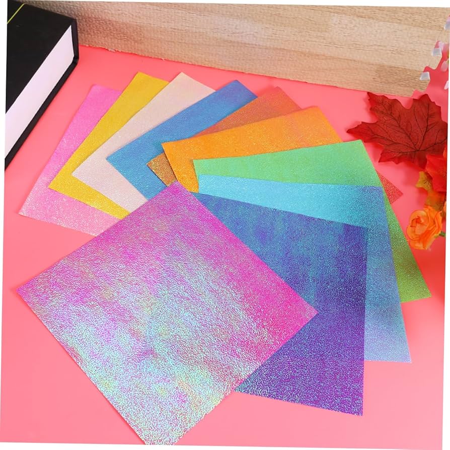 Amazon.com : COHEALI Iridescent Paper Square Shiny Folding
